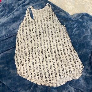 Black and white tank top
